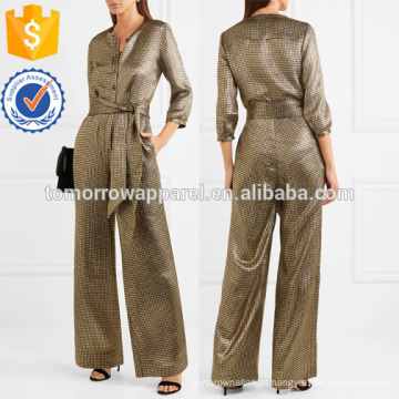 Mistura de seda Lame Jumpsuit Fabricação Atacado Moda Feminina Vestuário (TA30010J)